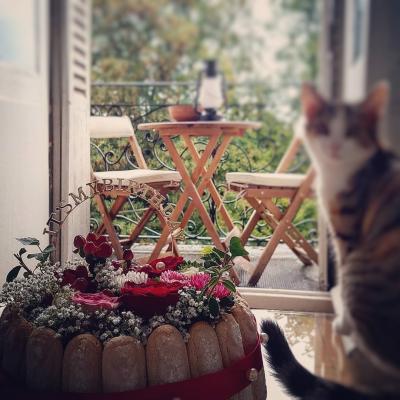 Gâteau de fleurs fraîches